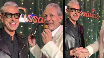 Jeff Goldblum Is Hypnotized by His Own Wax Figure
